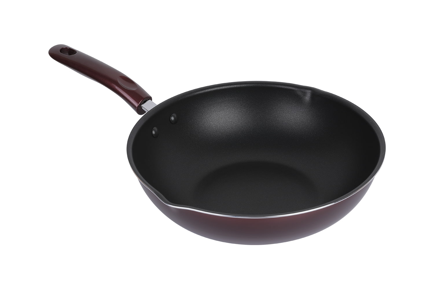 CLB3031D Wok-কাচের ঢাকনা সহ 30 wok, ফ্লেমিং ওয়াক, নন-স্টিক wok